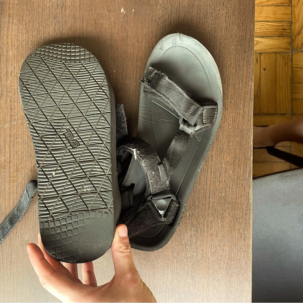 Teva | Men's Black Fabric Velcro Strap Outdoor Sporty Casual Sandals 10